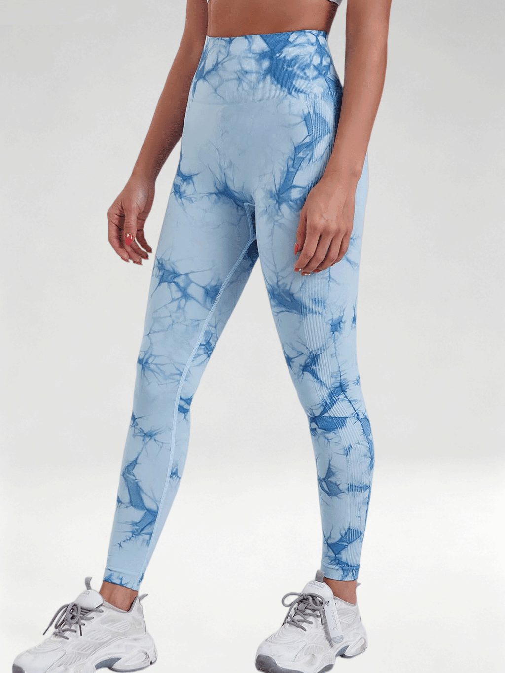 Flexvibe Tie Dye High Waist Leggings, Butt Lifting Quick Dry 9/8 Workout Pants for Women