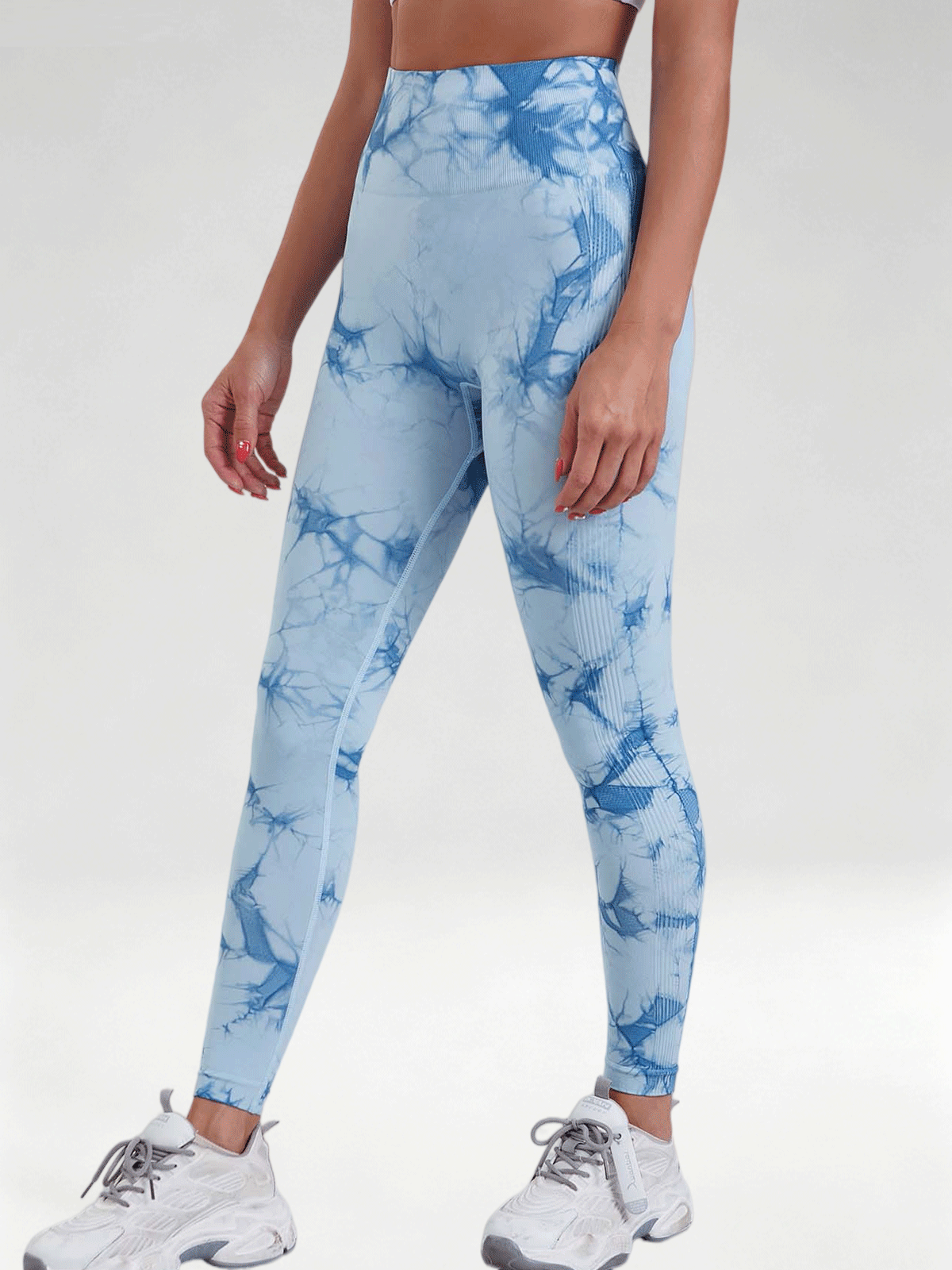 Flexvibe Tie Dye High Waist Leggings, Butt Lifting Quick Dry 9/8 Workout Pants for Women