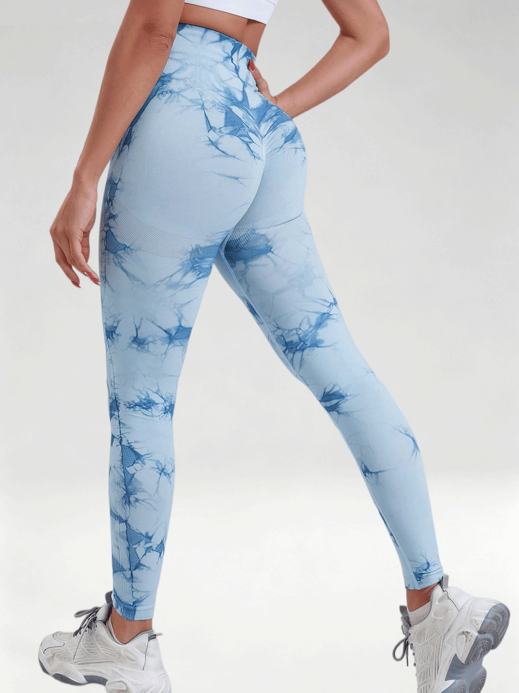 Flexvibe Tie Dye High Waist Leggings, Butt Lifting Quick Dry 9/8 Workout Pants for Women