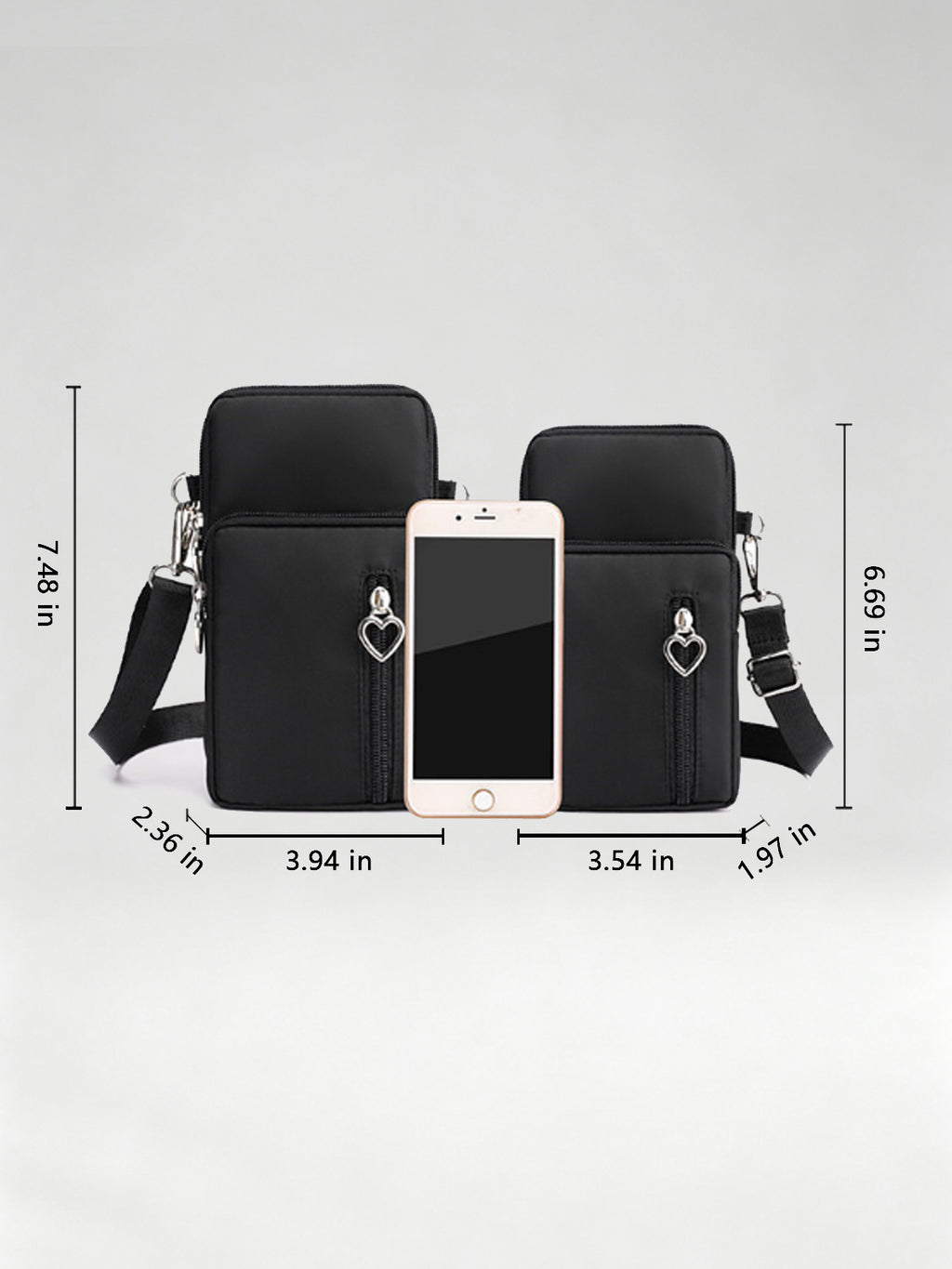 Flexvibe Mini Cell Phone Crossbody Bag for Women, Versatile Vertical Neck Pouch Coin Purse