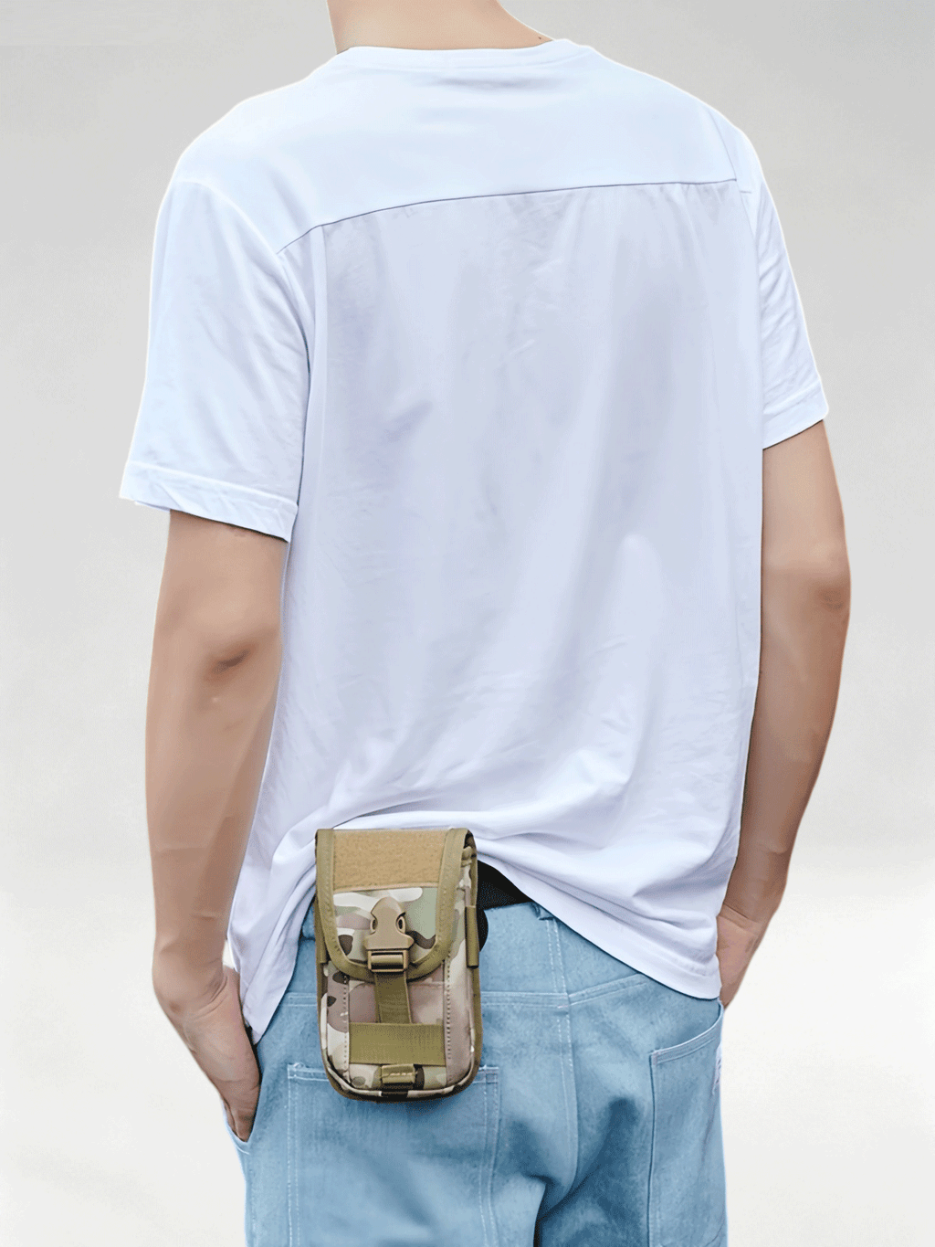 Flexvibe Camo Tactical Fanny Pack, Multi-purpose Large Capacity Phone Pouch for Outdoor Sports