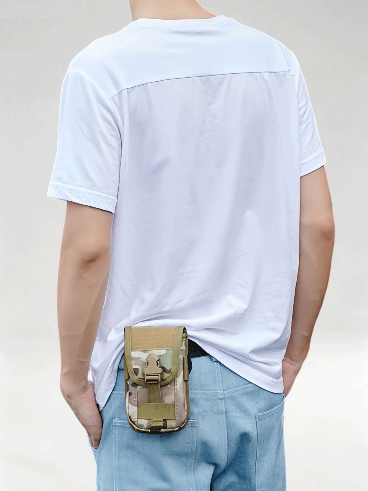 Flexvibe Camo Tactical Fanny Pack, Multi-purpose Large Capacity Phone Pouch for Outdoor Sports