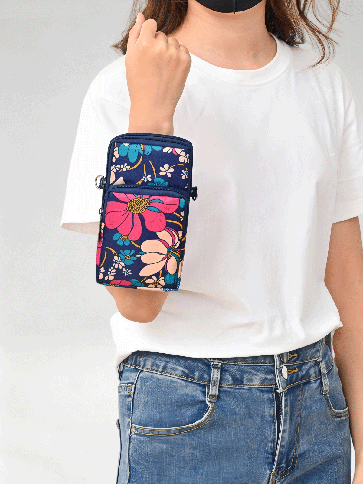 Flexvibe Mini Crossbody Phone Bag for Women, Cute Wrist Purse, Stylish Casual Coin Pocket