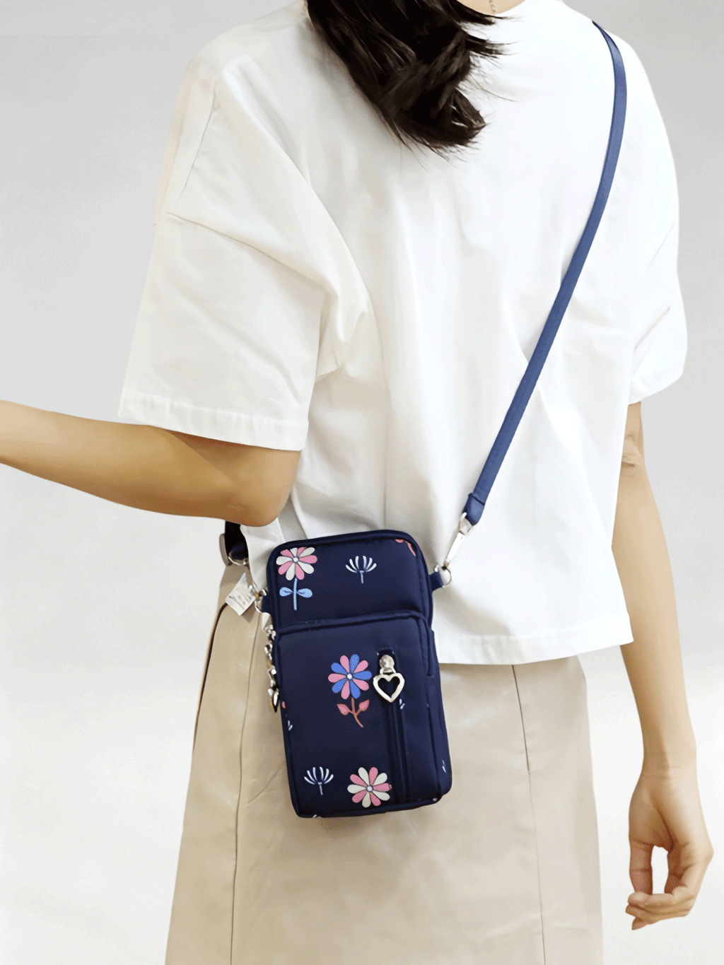 Flexvibe Mini Cell Phone Crossbody Bag for Women, Versatile Vertical Neck Pouch Coin Purse