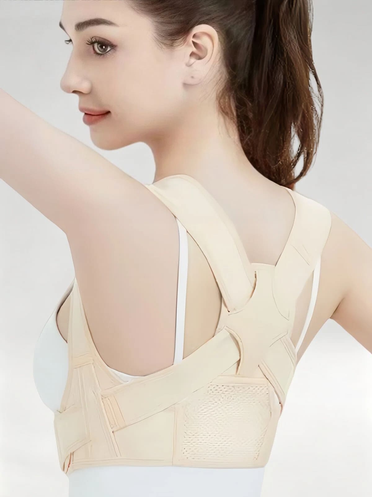 Flexvibe Invisible Posture Corrector | Shoulder & Chest Straightening, Back Correction Belt, Unisex, One Size