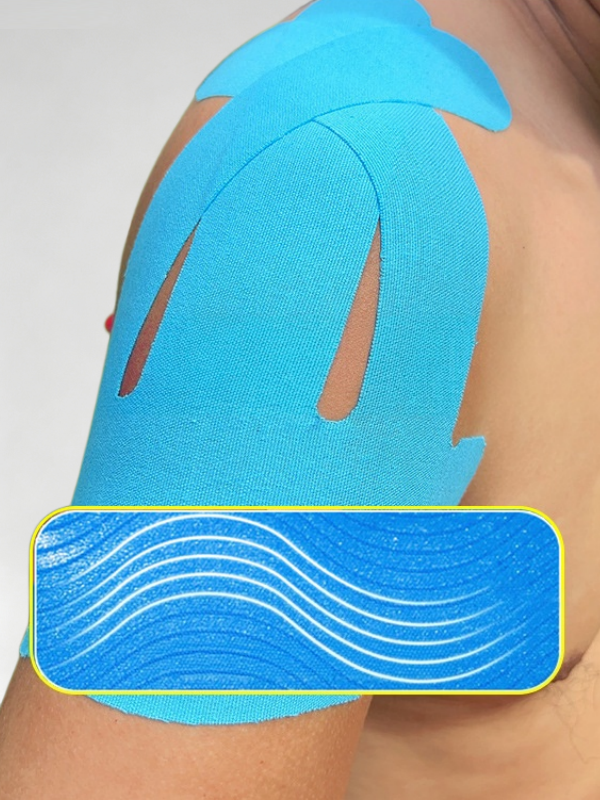 Flexvibe Pre-Cut Shoulder Kinesiology Tape | Elastic, Waterproof, Pain Relief & Sports Recovery, 2 Colors