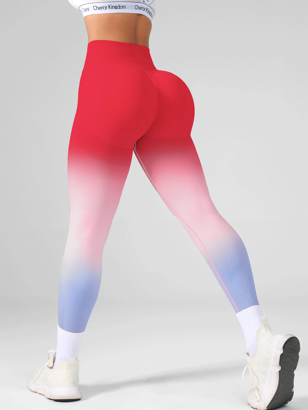 Flexvibe Gradient High Waist Naked Feel Yoga Leggings, No Camel Toe Tummy Control Butt Lifting Quick Dry Pants