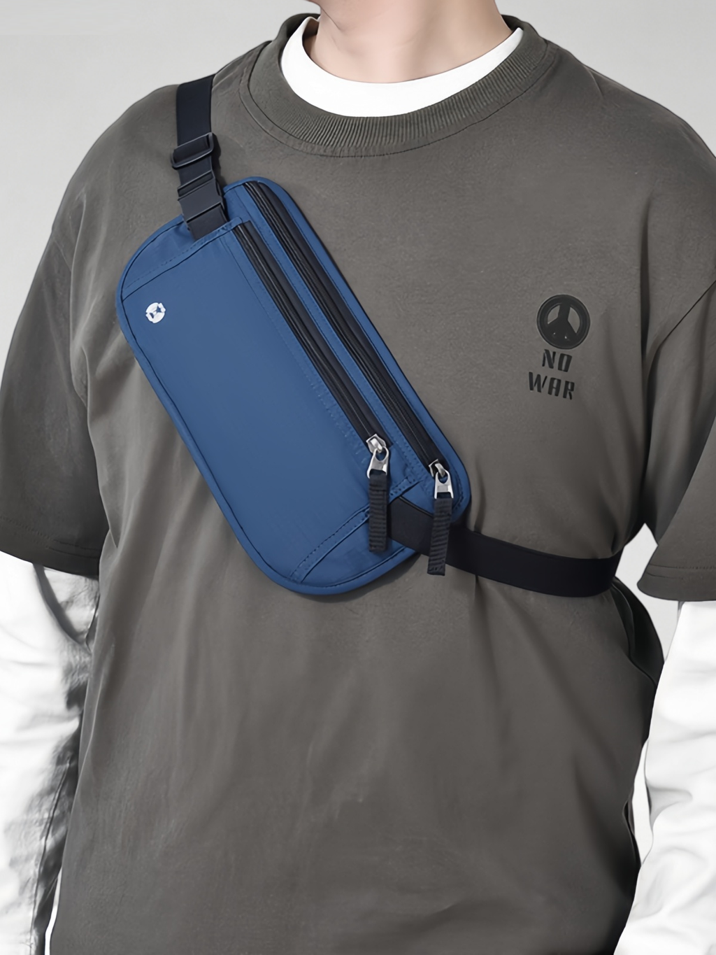 Flexvibe Anti-Scan Travel Passport Pouch, Hidden Waterproof Waist Bag for Phone & Documents