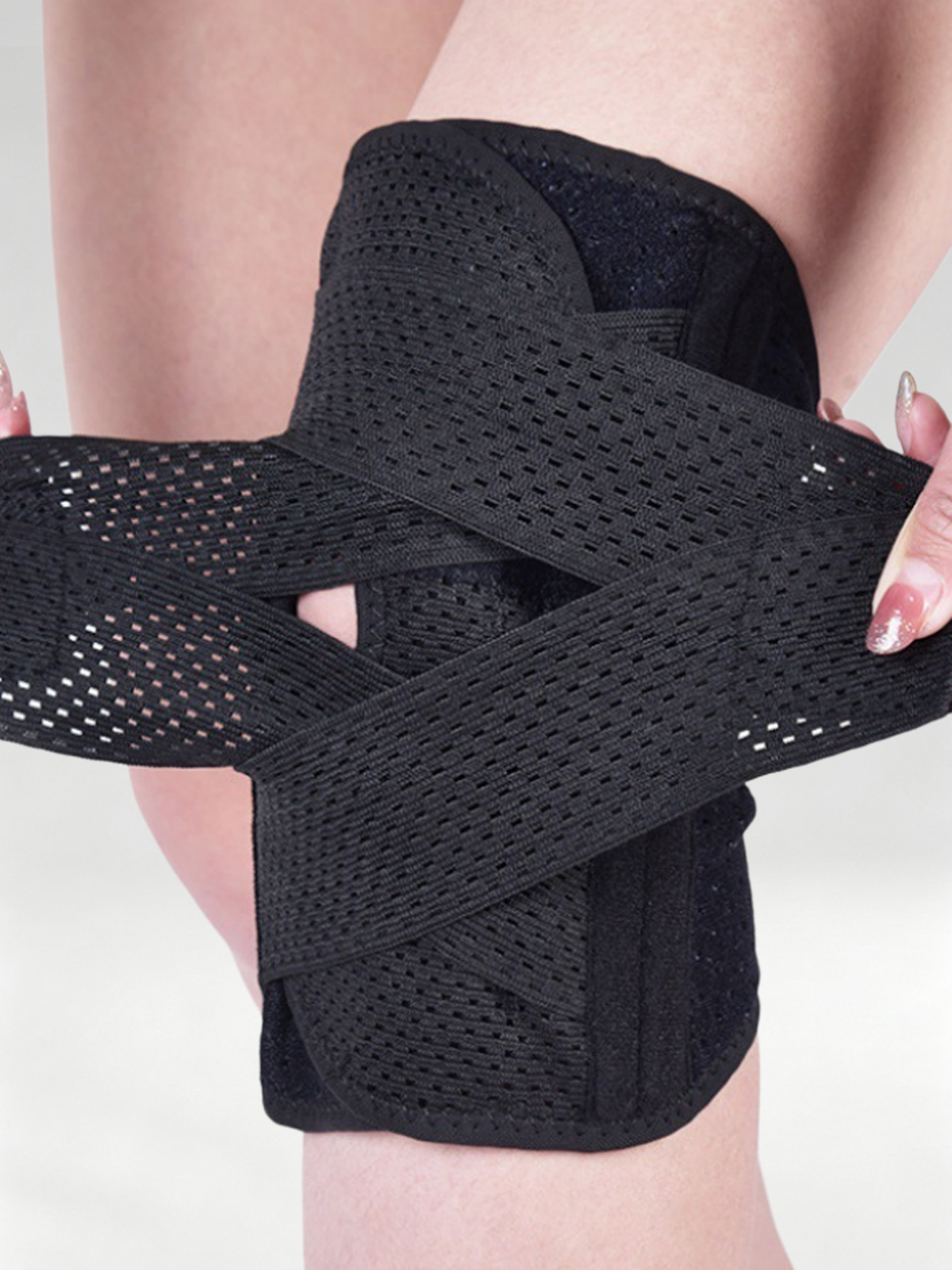 Flexvibe Thin Breathable Silicone Knee Brace for Men Women Meniscus Protection Injury Recovery