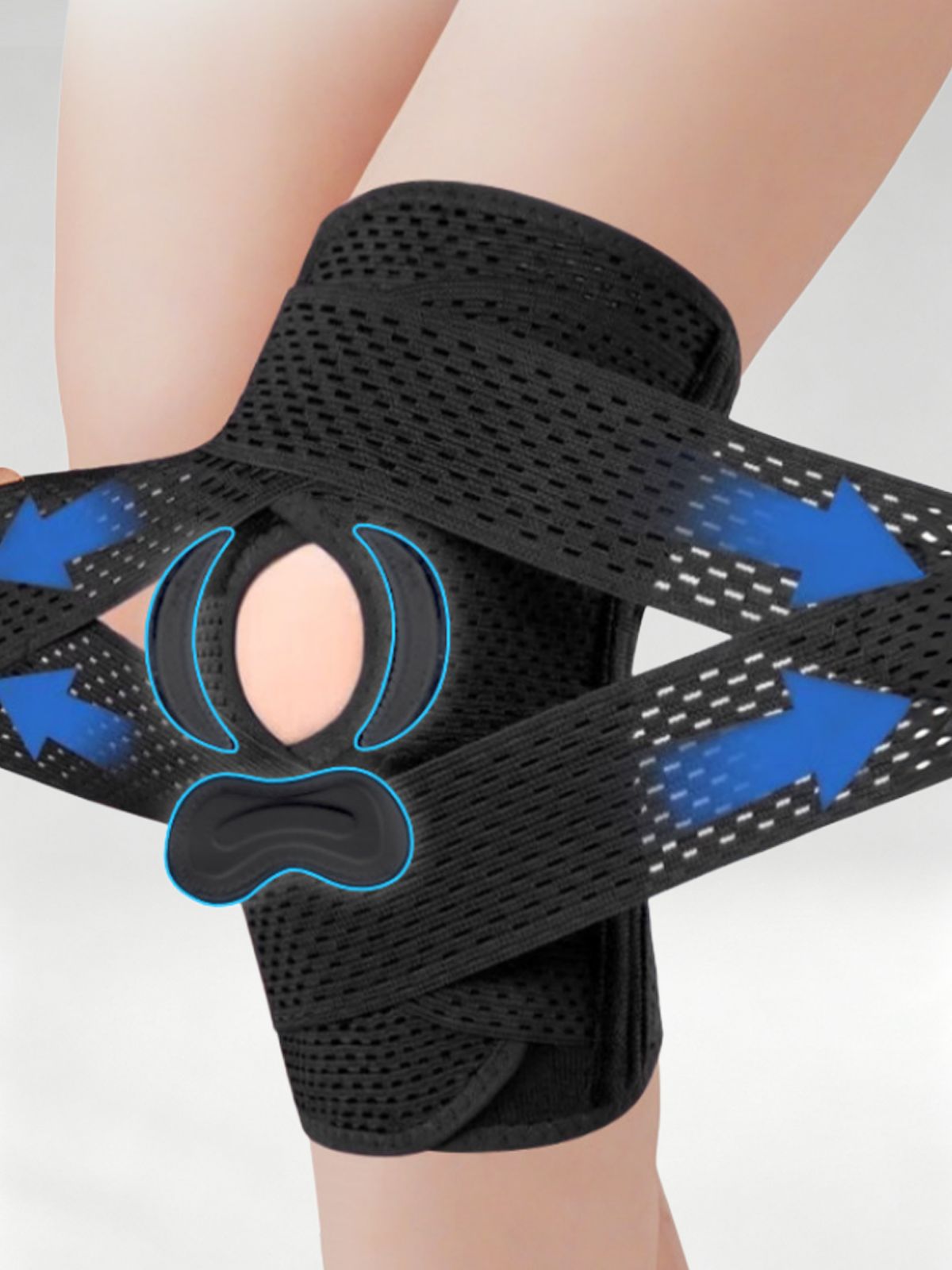 Flexvibe Thin Breathable Silicone Knee Brace for Men Women Meniscus Protection Injury Recovery