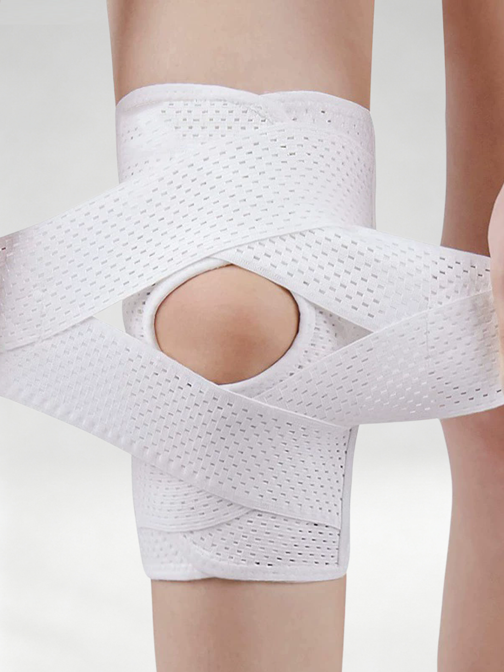 Flexvibe Thin Breathable Silicone Knee Brace for Men Women Meniscus Protection Injury Recovery