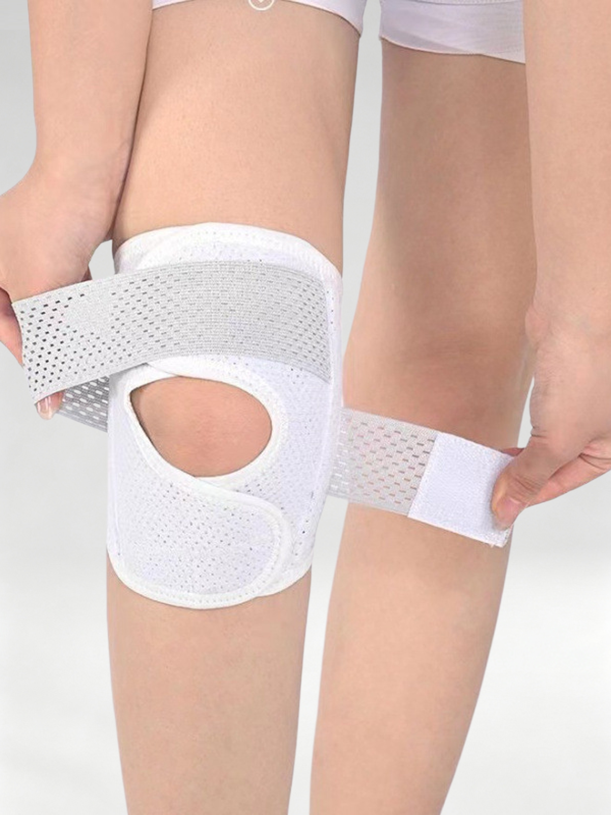 Flexvibe Thin Breathable Silicone Knee Brace for Men Women Meniscus Protection Injury Recovery