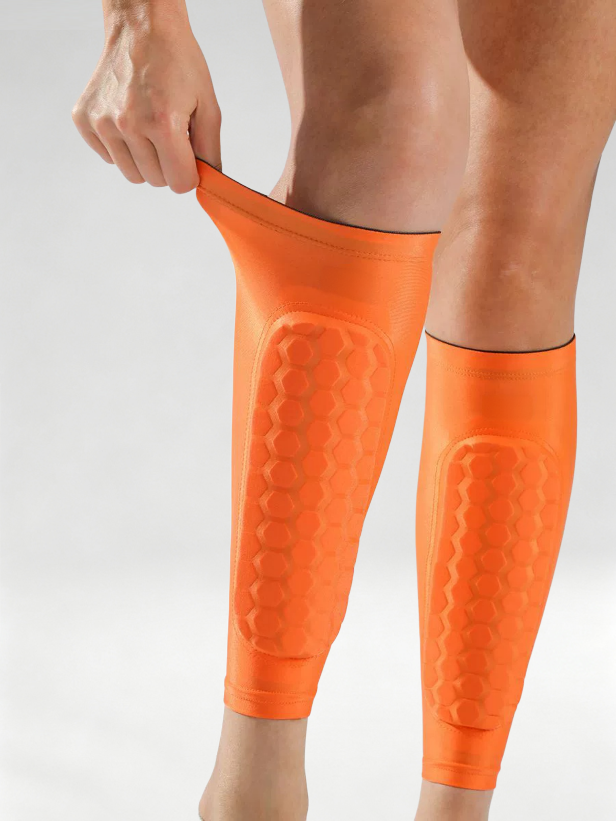 Flexvibe Honeycomb Anti‑Collision Shin Guard Breathable Non‑Slip Reflective for Football Running