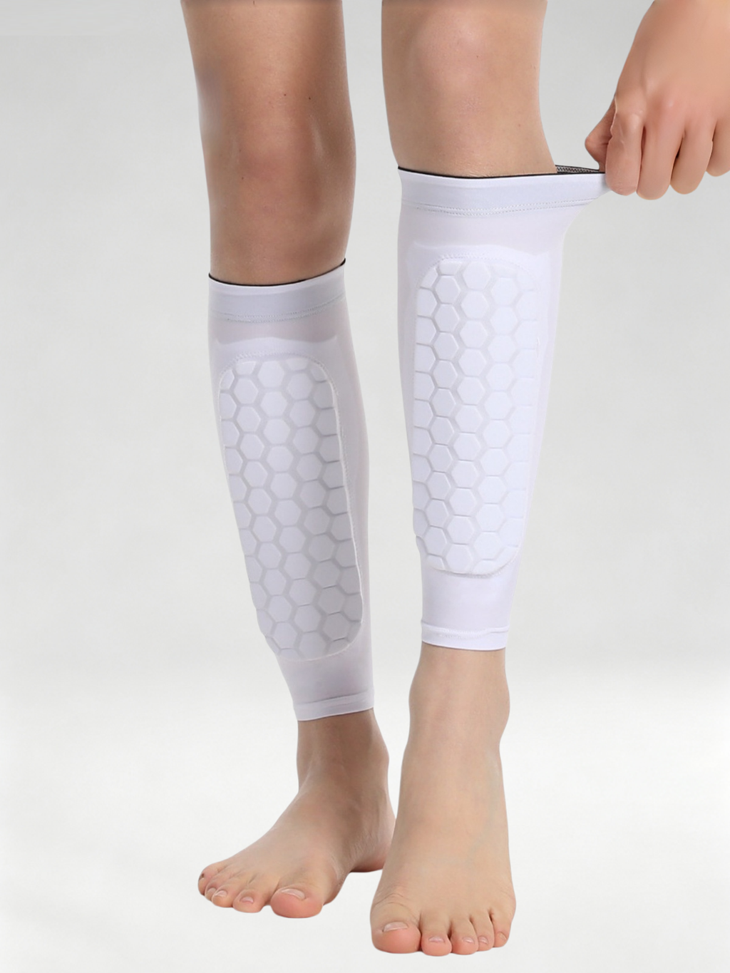 Flexvibe Honeycomb Anti‑Collision Shin Guard Breathable Non‑Slip Reflective for Football Running