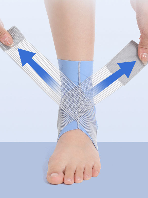 Flexvibe Thin Breathable Ankle Brace, Adjustable Ankle Support Straps for Running Skipping, Anti-Sprain Ankle Protector Sleeve