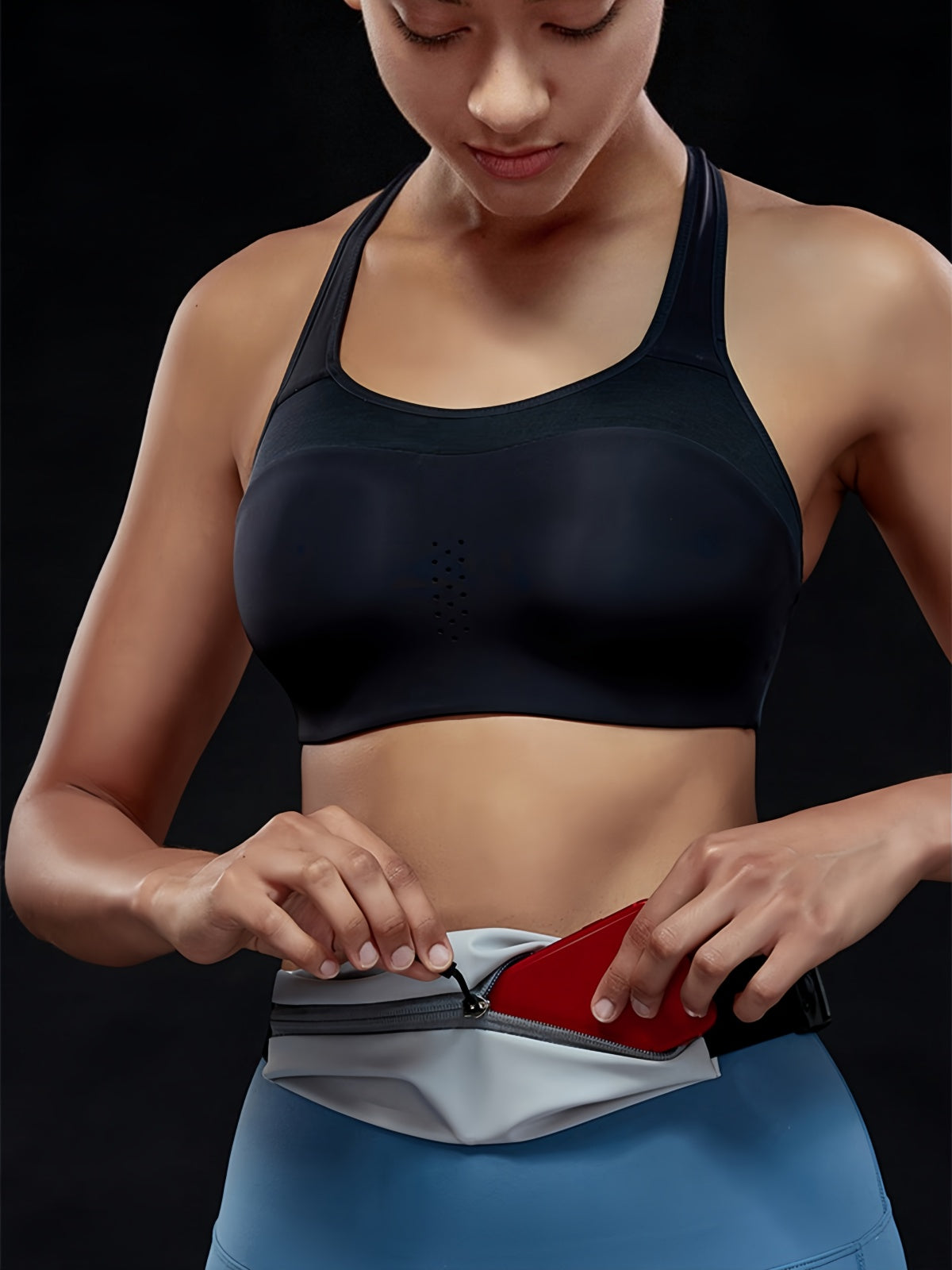 Flexvibe Slim Waterproof Running Fanny Pack, Invisible Waist Belt, 6.5 Inch Sports Phone Pouch