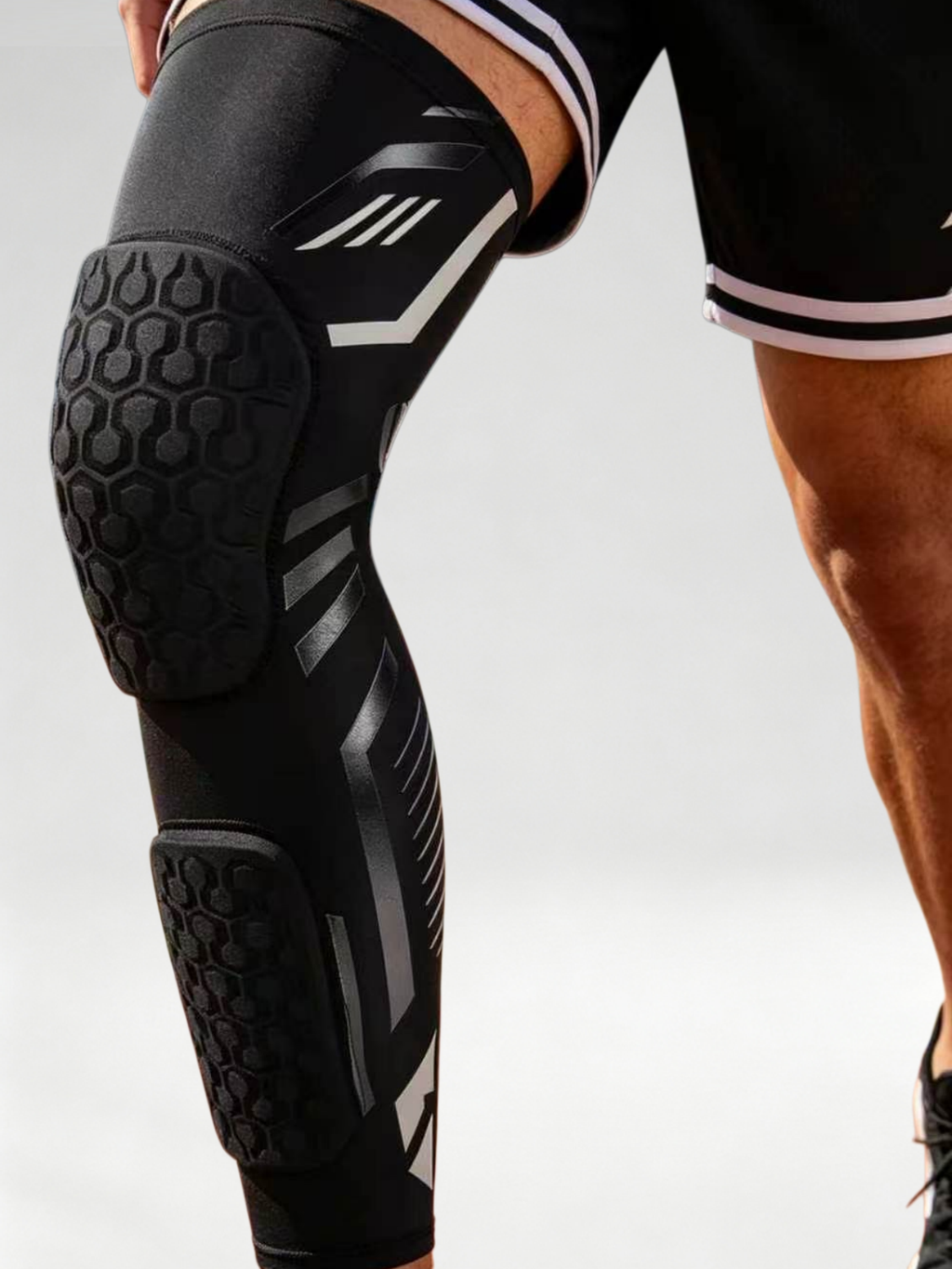 Flexvibe Honeycomb Anti‑Collision Knee Sleeve Non‑Slip Patella Protector for Basketball Running Cycling