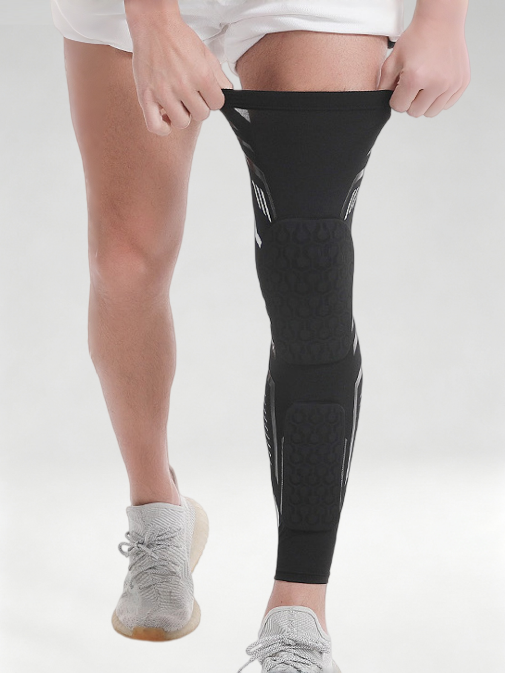 Flexvibe Honeycomb Anti‑Collision Knee Sleeve Non‑Slip Patella Protector for Basketball Running Cycling