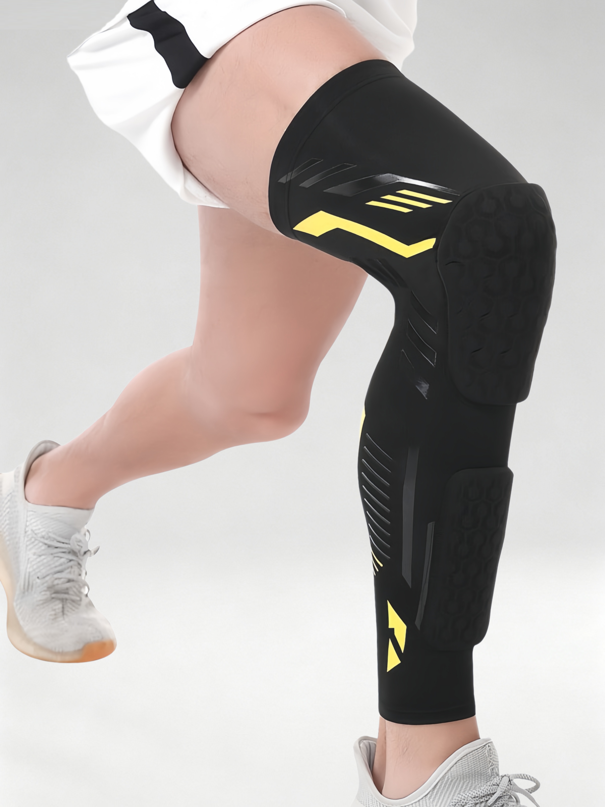 Flexvibe Honeycomb Anti‑Collision Knee Sleeve Non‑Slip Patella Protector for Basketball Running Cycling