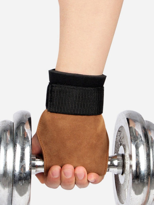 Flexvibe Leather Palm Weightlifting Wrist Straps | Suede Palm, 8mm SBR Cushion, Adjustable, 10 Colors