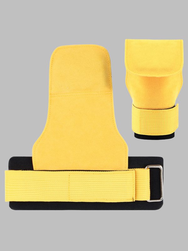 Flexvibe Leather Palm Weightlifting Wrist Straps, Strength Training Hand Grips Anti-Slip Lifting Assist Gloves for Deadlifts & Pull-Ups