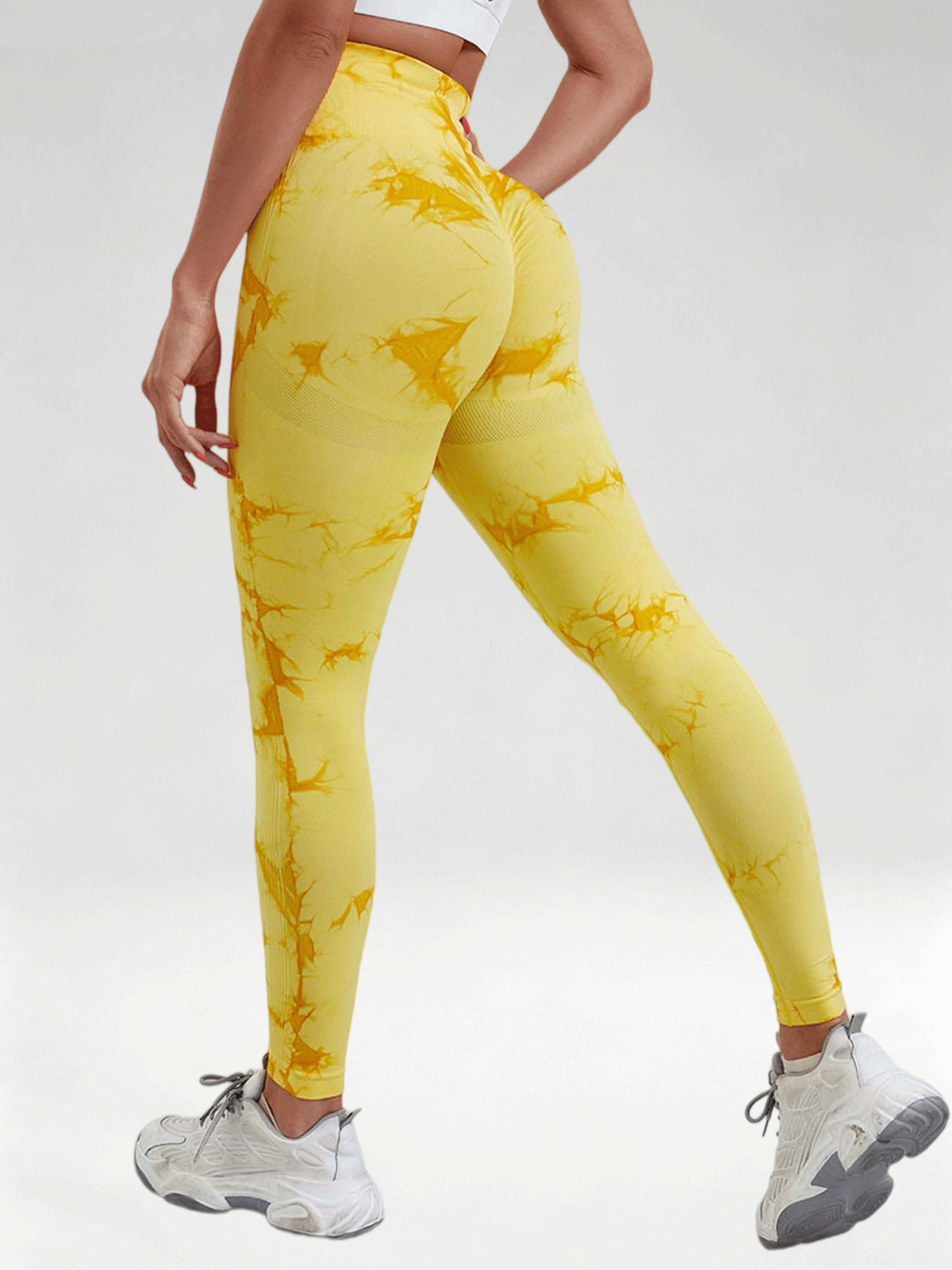 Flexvibe Tie Dye High Waist Leggings, Butt Lifting Quick Dry 9/8 Workout Pants for Women