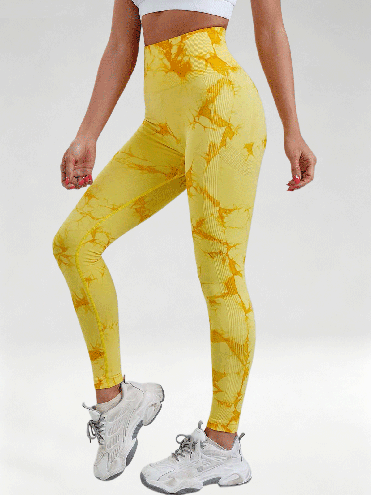 Flexvibe Tie Dye High Waist Leggings, Butt Lifting Quick Dry 9/8 Workout Pants for Women
