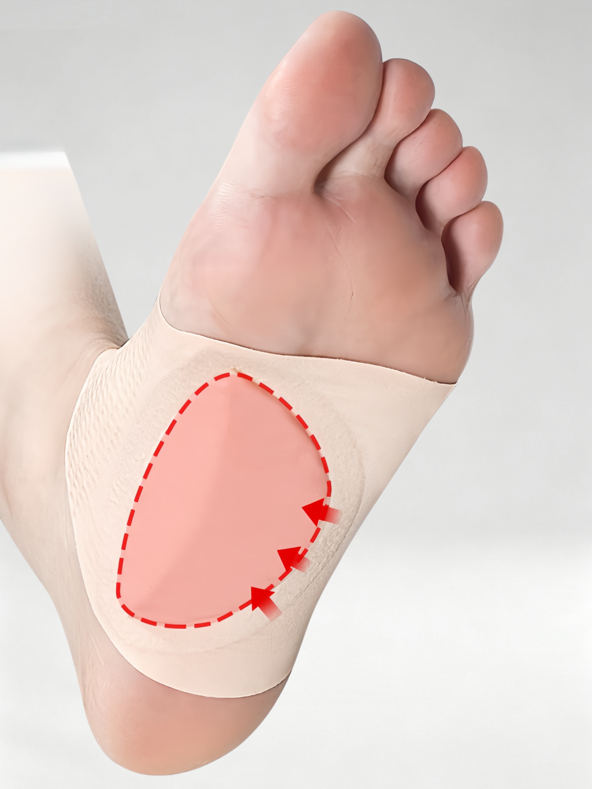 Flexvibe Thickened Silicone Arch Support Insoles, Orthotic Pads for Flat Feet High Arch & Foot Varus Collapse