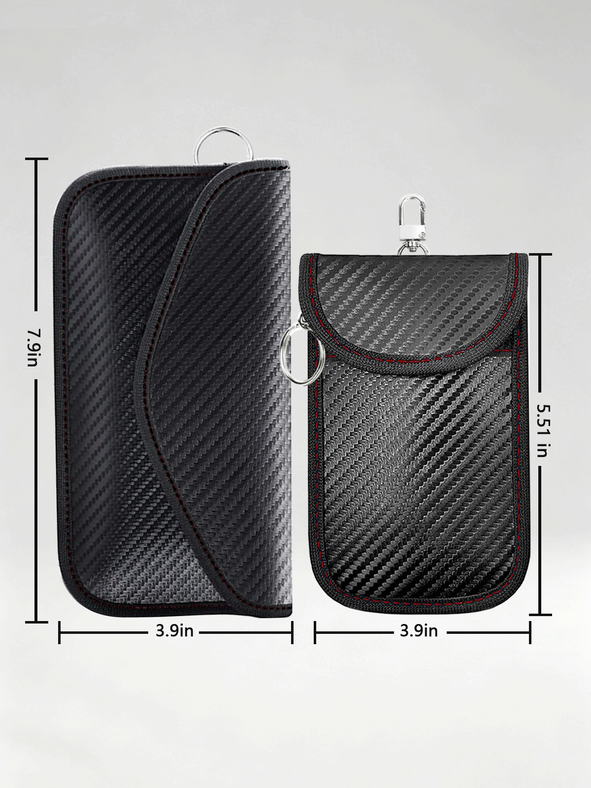Flexvibe Carbon Fiber Car Key Fob Pouch, RFID Blocking Anti Scan Signal Shielding Key Case