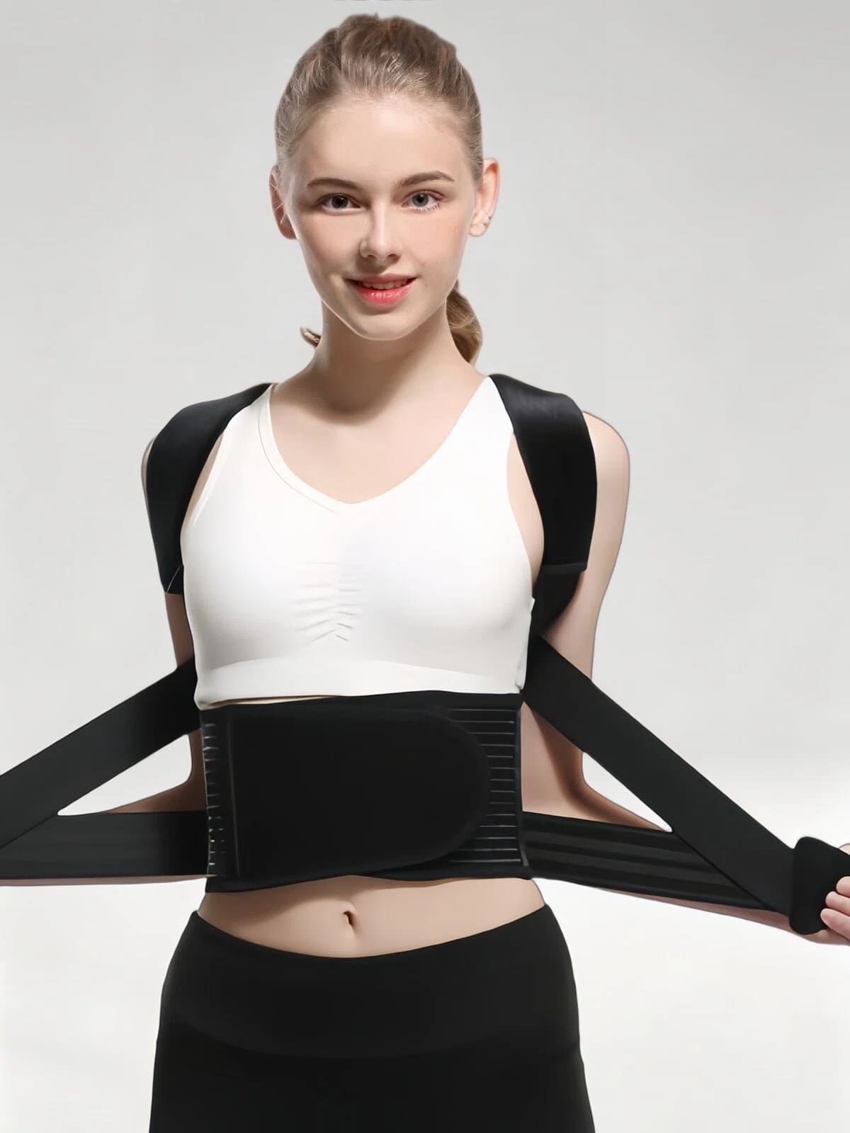 Flexvibe Posture Corrector for Adults & Kids, Back Brace for Hunchback Scoliosis Shoulder Correction