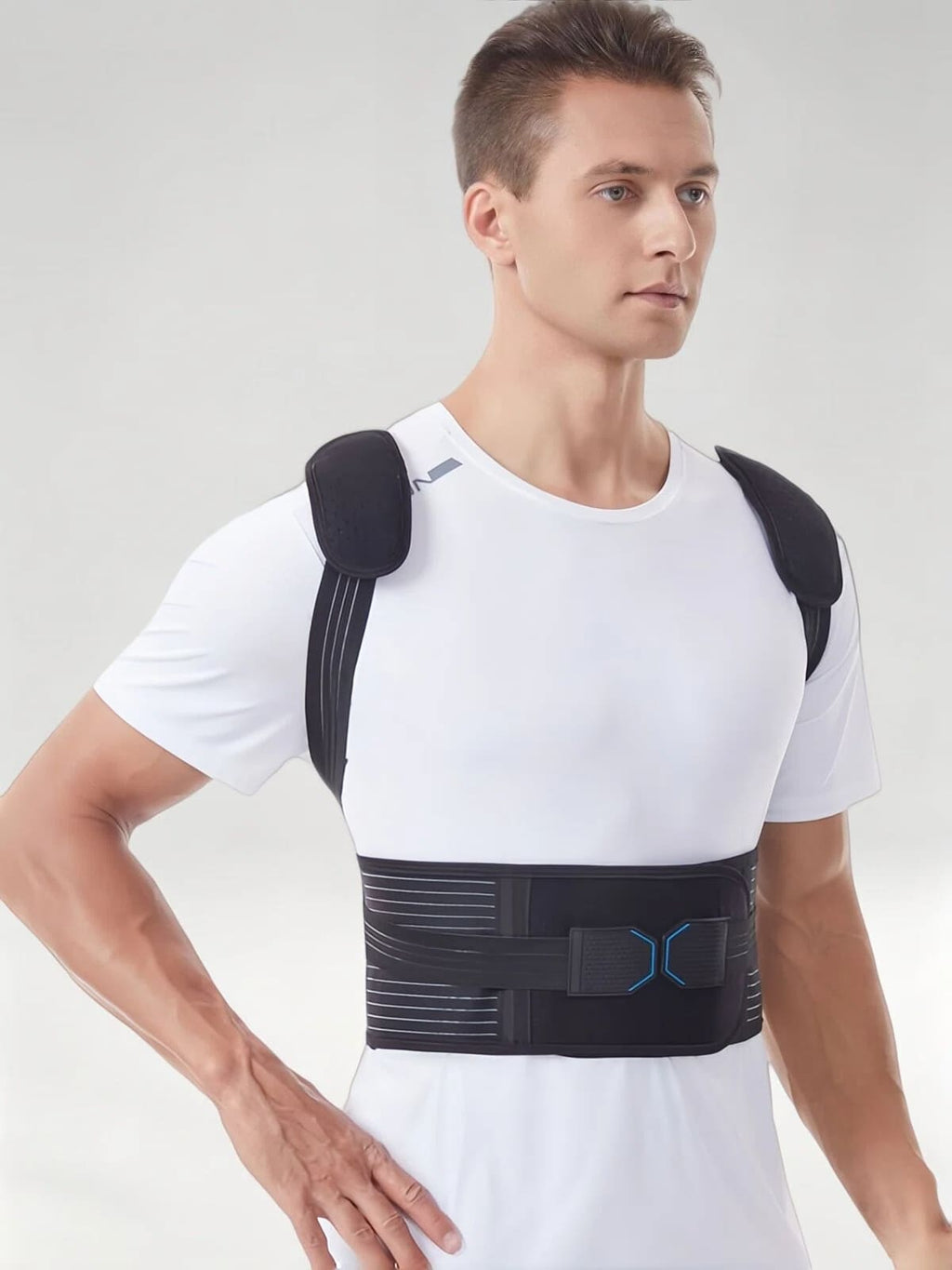 Flexvibe Posture Corrector with Shoulder Pads | Back Support Brace, Anti-Slouching, Unisex, S–XL