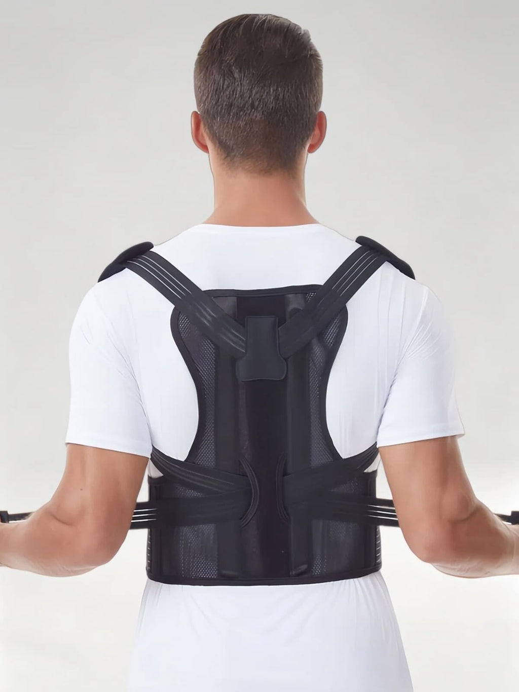 Flexvibe Posture Corrector with Shoulder Pads | Back Support Brace, Anti-Slouching, Unisex, S–XL