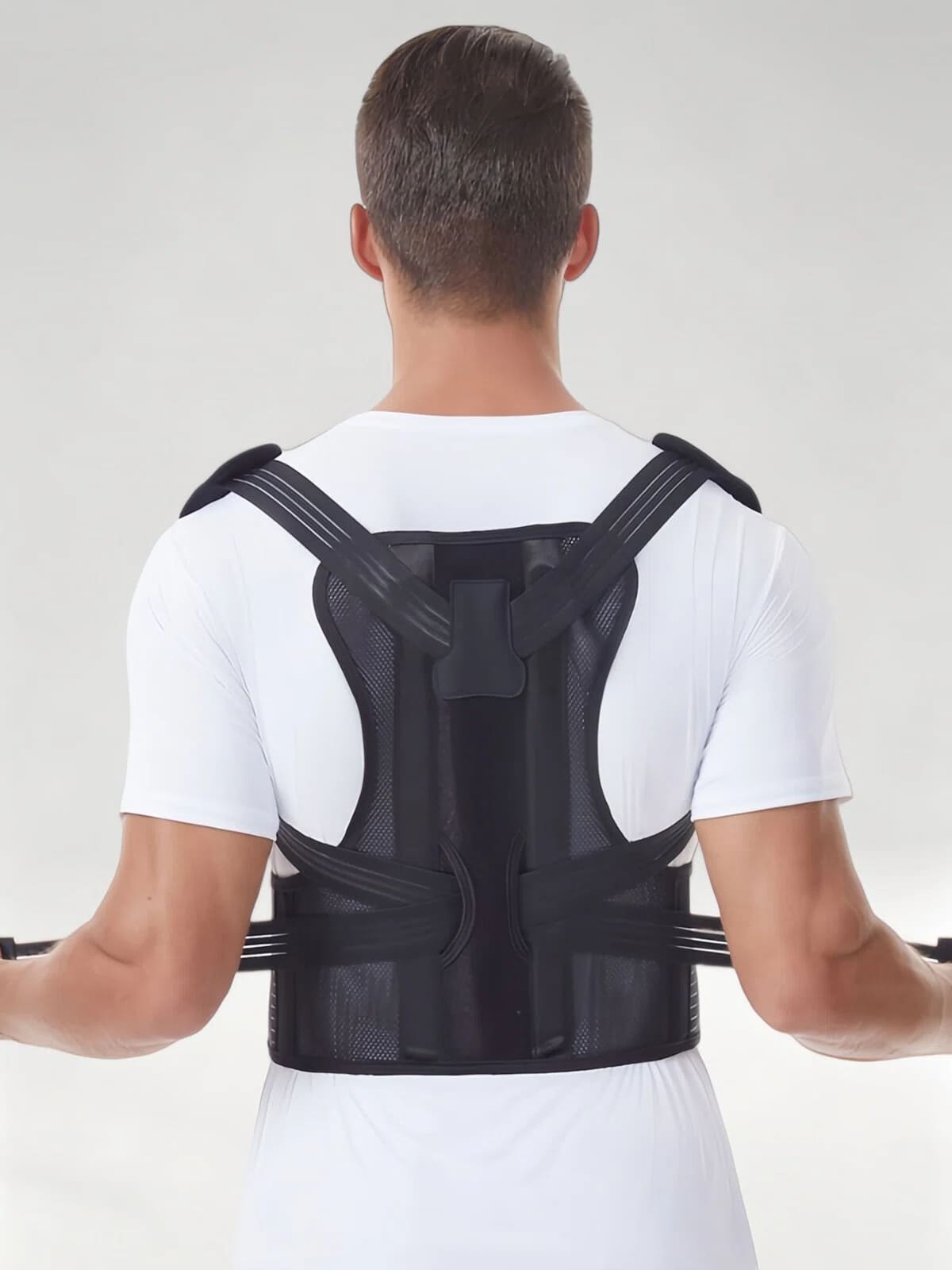 Flexvibe Posture Corrector with Shoulder Pads | Back Support Brace, Anti-Slouching, Unisex, S–XL