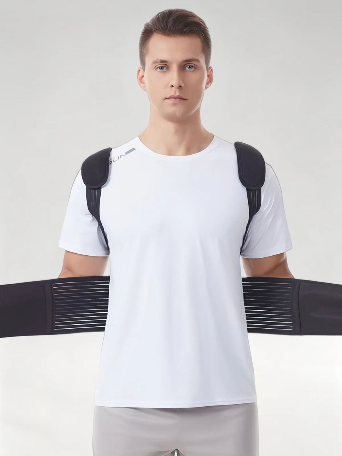 Flexvibe Posture Corrector with Shoulder Pads | Back Support Brace, Anti-Slouching, Unisex, S–XL
