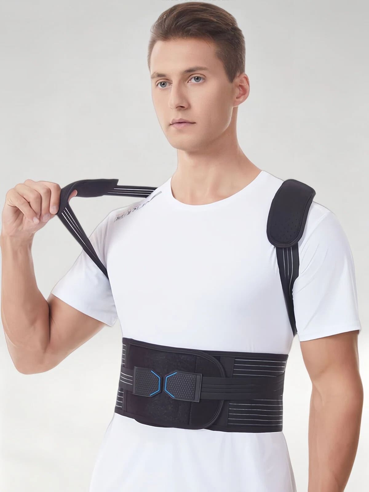 Flexvibe Posture Corrector with Shoulder Pads | Back Support Brace, Anti-Slouching, Unisex, S–XL
