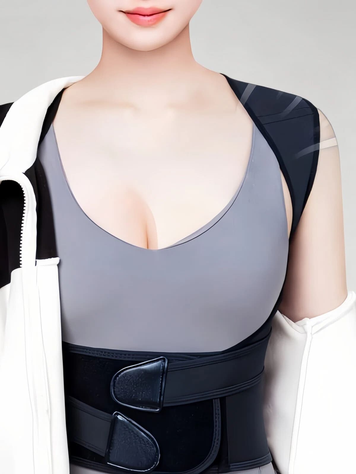 Flexvibe Enhanced Support Posture Corrector | Full Back Brace, Hunchback, Adults & Students, S–5XL (2)